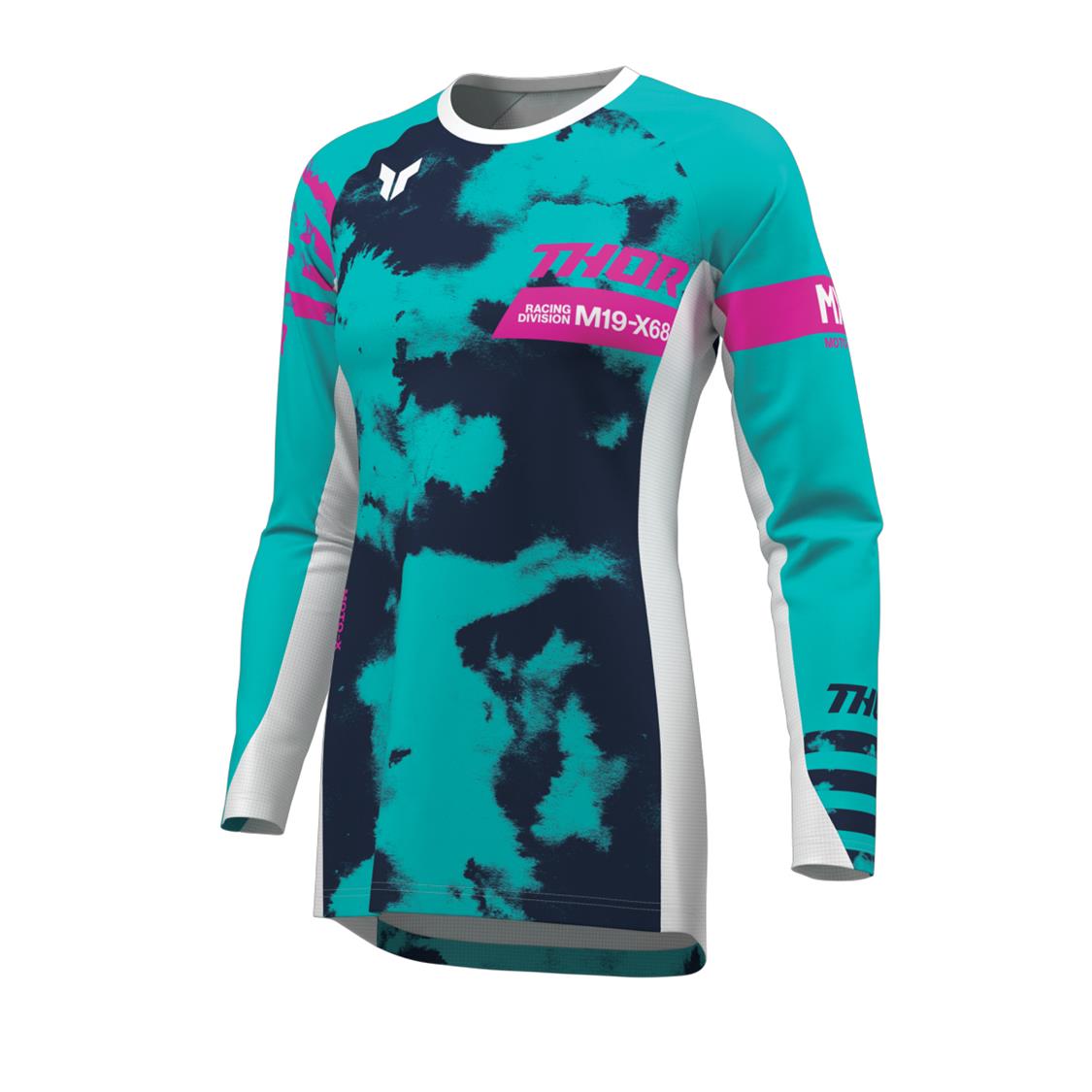 THOR JERSEY WOMEN LAUNCHMODE BLEACH WHITE/AQA
