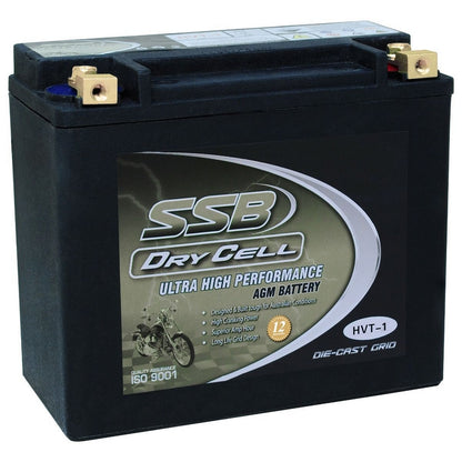 MOTORCYCLE AND POWERSPORTS BATTERY AGM 12V 18AH 450CCA BY SSB ULTRA HIGH PERFORMANCE  DRY CELL