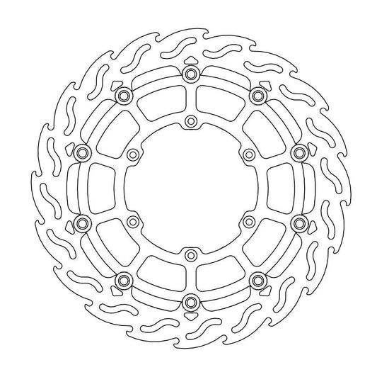 BRAKE DISC FRONT MOTO MASTER FLAME 320MM OVERSIZE KAWASAKI SUZUKI YAMAHA
