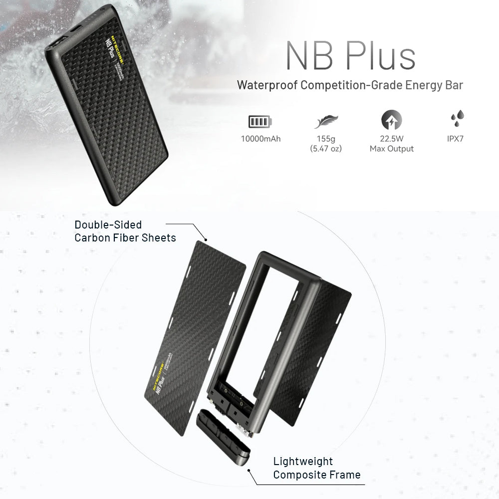 NITECORE 10,000MAH POWER BANK COMPETITION GRADE IPX7