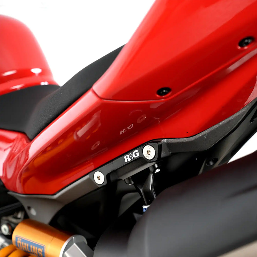 Rear Foot Rest Blanking Plates for Ducati Streetfighter V2(S) 25- & Panigale V2(S) 25- (Pair) R&G