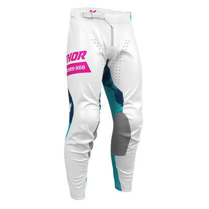 THOR MX PANT LAUNCHMODE FUTURA WHITE/AQUA